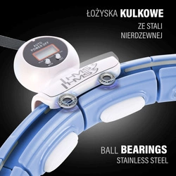 Hula Hop HHM15 BLUE z magnesem i obciążnikiem + licznik hms
