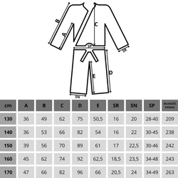 KIMONO ENERO JUDO AIKIDO 150CM NIEBIESKIE