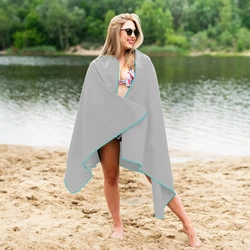 NCR12 CIEMNOSZARY RĘCZNIK Z MIKROFIBRY 180x100 cm NILS