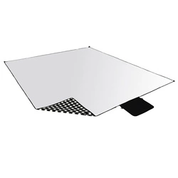 Koc piknikowy biało-czarny 300x200 cm PE + ALU NC2310 NILS CAMP