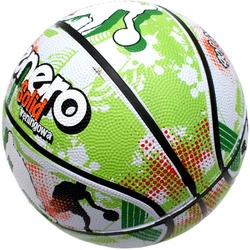 PIŁKA DO KOSZYKÓWKI ENERO SOLID R.7 ZIELONO-BIAŁA