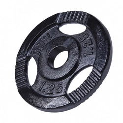 Obciążenie żeliwne typu Gripper 1,25kg, czarne