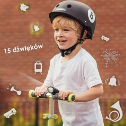 Globber Mini Buzzer lampka LED + klakson / czarny