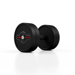 Hantla stalowa gumowana 17,5kg czarny mat - Marbo Sport