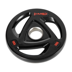 Talerz olimpijski ogumowany HMS TOX05 Czarny 5 KG