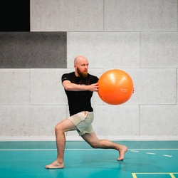 YB02N 55CM ORANGE ANTI-BURST PIŁKA GIMNASTYCZNA HMS