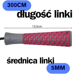 SKAKANKA FITNESS PVC 300CM RÓŻOWA ENERO FIT