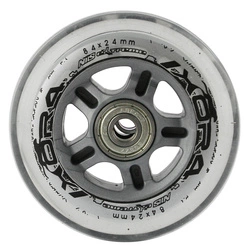 Zestaw Nils Extreme PU 84x24 82A Przezroczyste (4 szt.) + ABEC-7 CHROME (8 szt.)