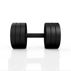 Hantla stalowa gumowana 22,5 kg czerwony połysk - Marbo Sport