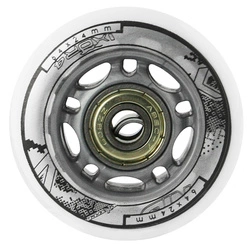 Zestaw Nils Extreme PU 64x24 82A Białe (4 szt.) + ABEC-7 (8 szt.)