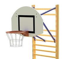 Zestaw do koszykówki zawieszany na drabince gimnastycznej 90x70
