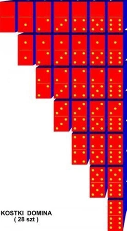 Komplet Kostek do Gry w Domino