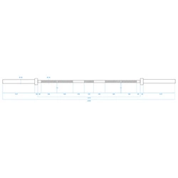 Gryf do crossfitu GCF700 220 cm 20 kg HMS PREMIUM