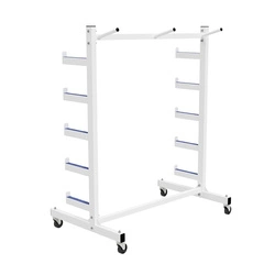 Stojak na słupki do siatkówki przejezdny, skręcany