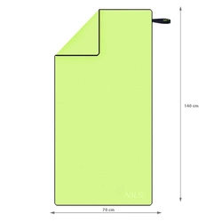 NCR11 green-black ręcznik z mikrofibry 140x70 cm NILS CAMP