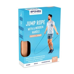 Skakanka z drewnianą rączką Spokey QUICK JUMP