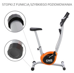 Rower mechaniczny RW3011 silver-orange ONE FITNESS