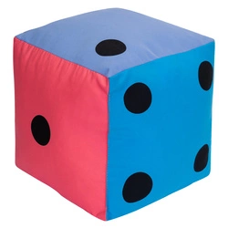 Kostka edukacyjna 10 cm - Kropki Pastelowa