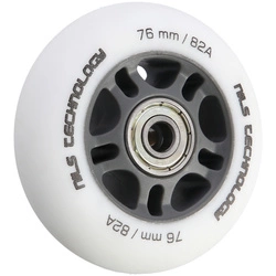 Kółka PU 76x24 82A białe matowe (4 szt.) + łożyska ABEC-9 (8 szt.) zestaw NILS EXTREME