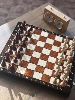 Szachy drewniane Turniejowe 3 – Magnetyczne Wypalane