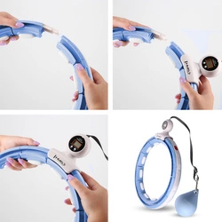 Hula Hop HHM15 BLUE z magnesem i obciążnikiem + licznik hms