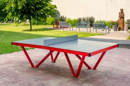 Stół do tenisa stołowego zewnętrzny Pingo z siatką stalową