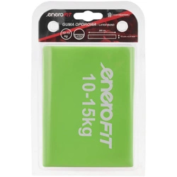 TAŚMA TRENINGOWA GUMA OPOROWA DO ĆWICZEŃ 200x15cm 0,40mm 10-15 kg ZIELONA