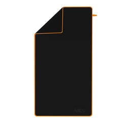 Ręcznik z mikrofibry NCR12 180x100 cm NILS CAMP black-orange