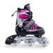 Łyżworolki - wrotki - łyżwy 4w1 ENERO PRO LED roz.M 26-29 Różowo - szare