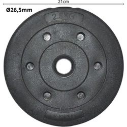 Obciążenie betonowe kompozytowe 2,5kg Eb Fit Fi26,5