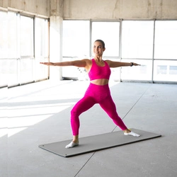 Mata fitness klubowa z otworami MFK08 140 x 60 cm HMS PREMIUM grey-black