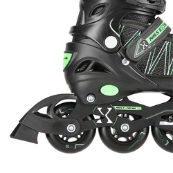 Łyżworolki z wym. pł. hokejową NH11912 A 2w1 black/green rozm. M(35-38) NILS EXTREME