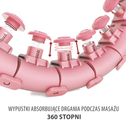 ZESTAW HULA HOP HHW01 PINK Z WYPUSTKAMI I OBCIĄŻNIKIEM HMS + PAS BR163 RED
