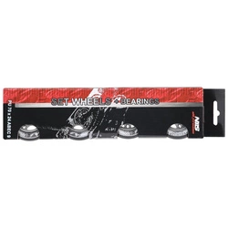 Kółka PU 70x24 82A czarne N (4 szt.) + łożyska ABEC-9 (8 szt.) zestaw NILS EXTREME