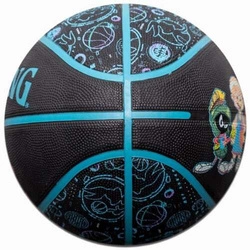 Piłka do koszykówki Spalding Space Jam Tune Squad Roster czarno-niebieska '7 84582Z