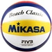 Piłka siatkowa plażowa Mikasa Beach Classic biało-żółto-niebieska BV552C-WYBR