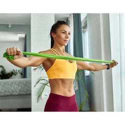 Taśma guma oporowa fitness LIGHT zielona 0.35 mm / SMJ sport EX035