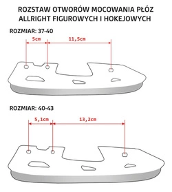 Płoza łyżwy hokejowej r.M 37-40 mod.253B