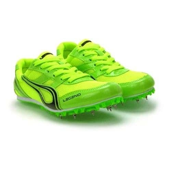 Zielone buty lekkoatletyczne z kolcami do biegów i skoków na bieżni Legend 42