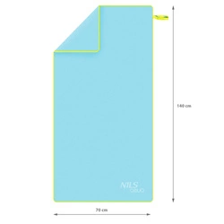 Ręcznik z mikrofibry NAR11 jasnoniebieski 140x70 cm Nils Aqua