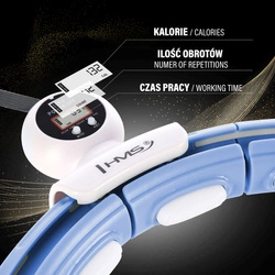 Hula Hop HHM15 BLUE z magnesem i obciążnikiem + licznik hms