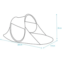 Namiot parawan plażowy samorozkładający 190x120x86CM