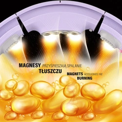 ZESTAW HULA HOP MAGNETYCZNY VIOLET HHM13 Z LICZNIKIEM HMS + PAS WYSZCZUPLAJĄCY BR163 BLACK