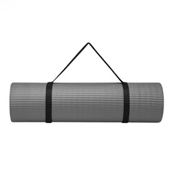 GAIAM MATA FITNESS 10 MM Z PASKIEM SZARA 63321