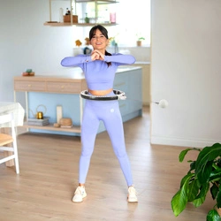 HULA HOP HHM16 WHITE z magnesem i obciążnikiem + LICZNIK HMS