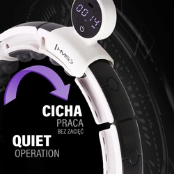HULA HOP HHM16 WHITE z magnesem i obciążnikiem + LICZNIK HMS