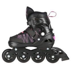 Łyżworolki z wym. pł. hokejową NH11912 A 2w1 black/pink rozm. L(39-42) NILS EXTREME