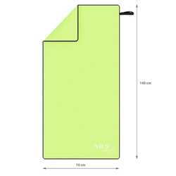 Ręcznik z mikrofibry NAR11 zielony 140x70 cm Nils Aqua