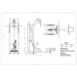 Maszyna 2-w-1 wyciąg górny i dolny MP-U211 - Marbo Sport