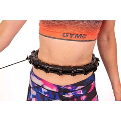 Hula hop z masażerem i obciążeniem czarny